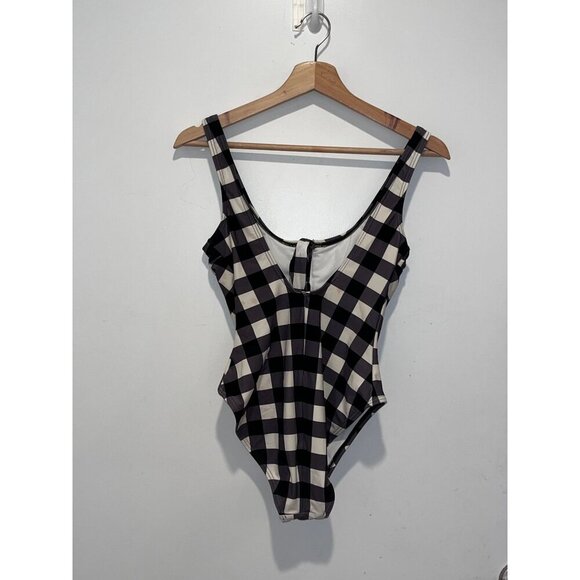 Kate Spade Black & White Bunny Gingham  One-Piece Women's Swimsuit Size S - Picture 3 of 5